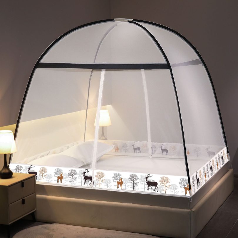 Kids Fashionable Portable King Queen Size Double Bed Pop Up Folding Mosquito Net Tent - Image 7